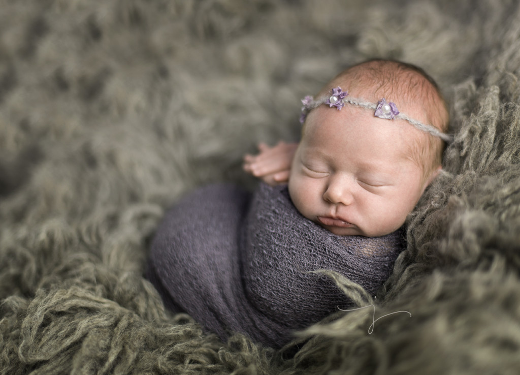 Newborn baby girl wrapped | Jewel Images Bend, Oregon Julia Kelleher Newborn Photographer